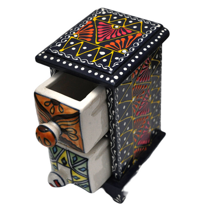 Wooden Ceramic Drawer Chest With 2 Drawer