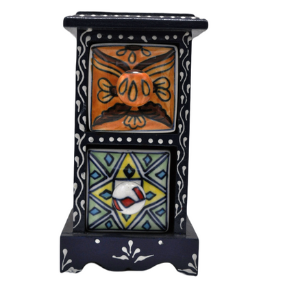 Wooden Ceramic Drawer Chest With 2 Drawer