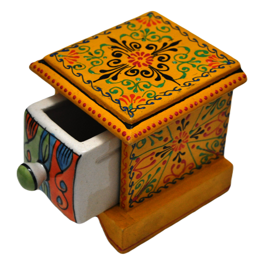 Wooden Ceramic Drawer Chest With 1 Drawer