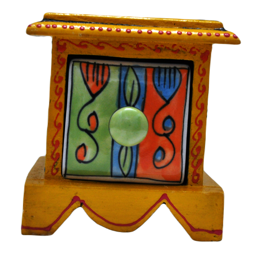 Wooden Ceramic Drawer Chest With 1 Drawer