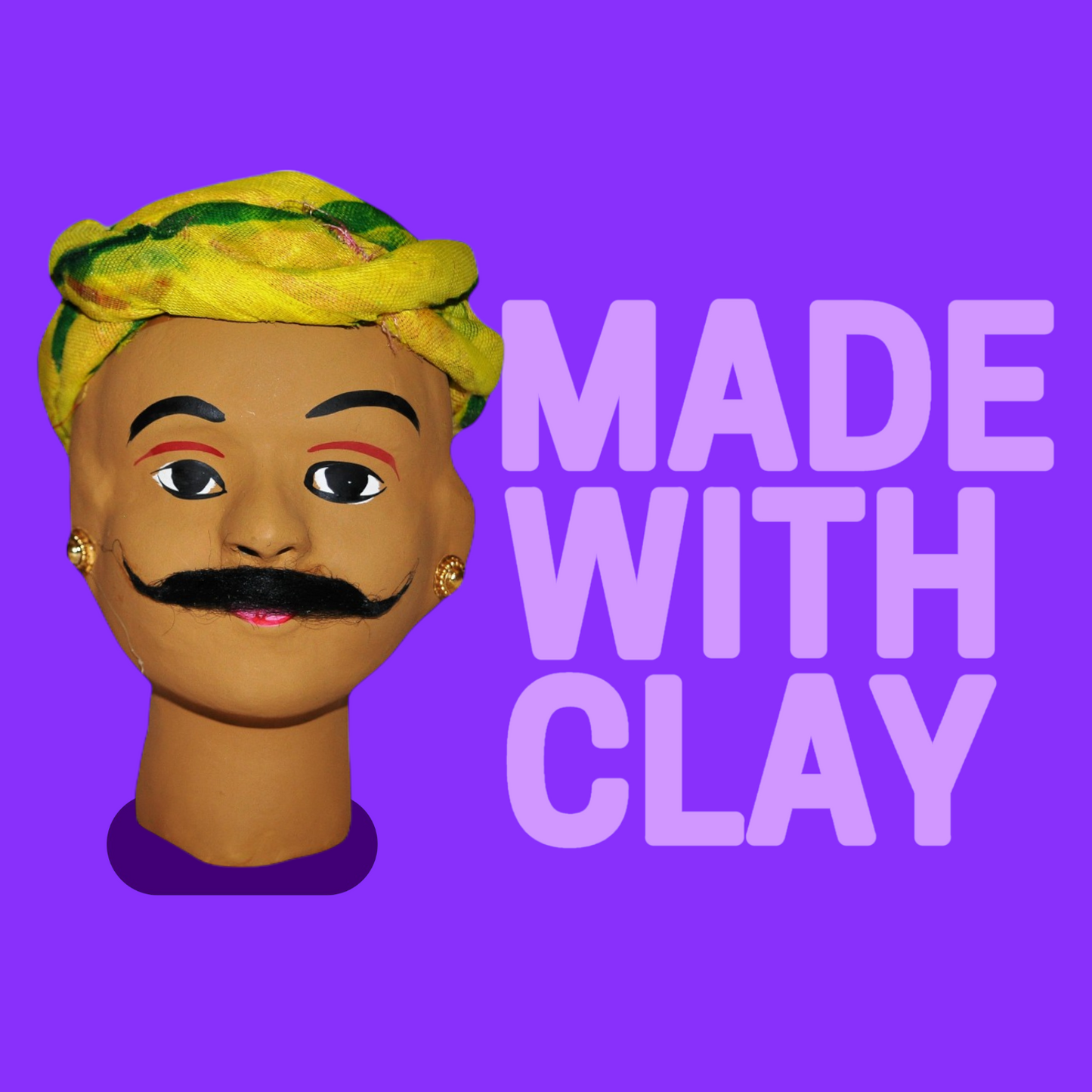 Rajasthani Kaka Kaki Face Kathputli Dhola Maru Set 4 Inch