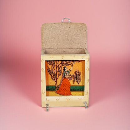 Wooden 2 Pin Key Holder Paintings set of 2 pc