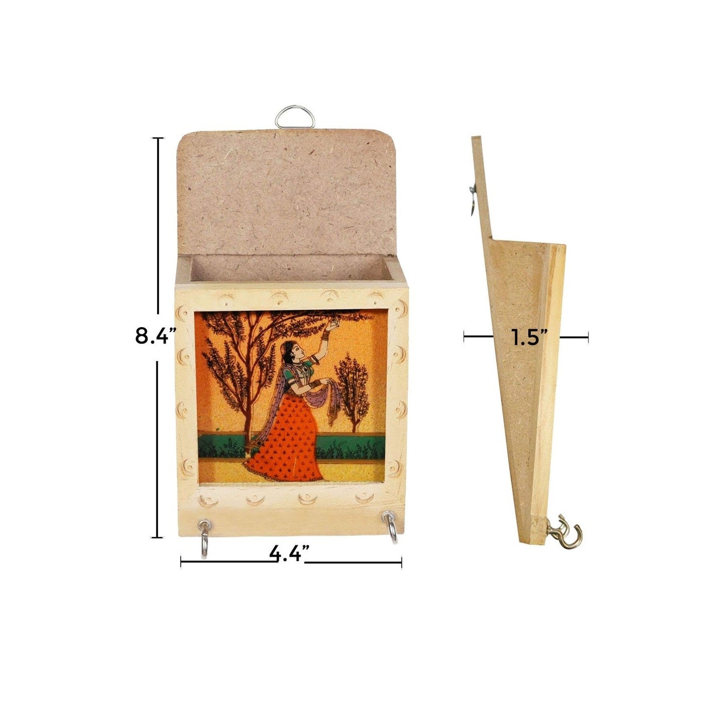 Wooden 2 Pin Key Holder Paintings