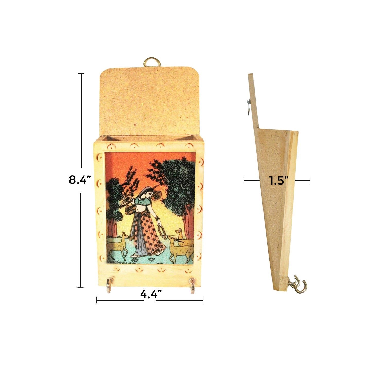 Wooden 2 Pin Key Holder Paintings