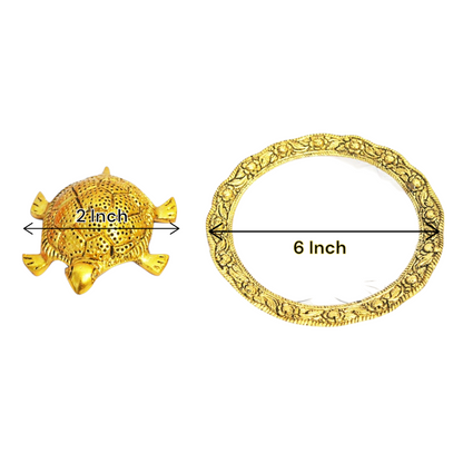 Metal Tortoise With Glass Plate