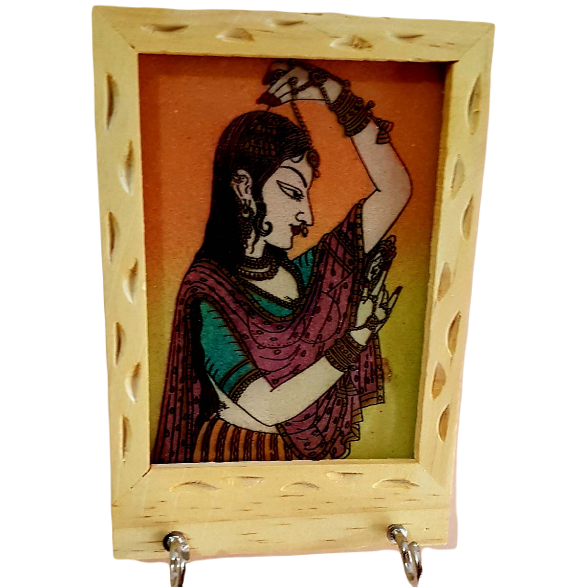 Wooden Hand Painting 2 Pin Key Holder