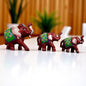 Elephant Fiber Showpiece Set Of 3 Pcs