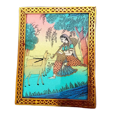 Wooden Painted Jewellery Box 4x5 Inch