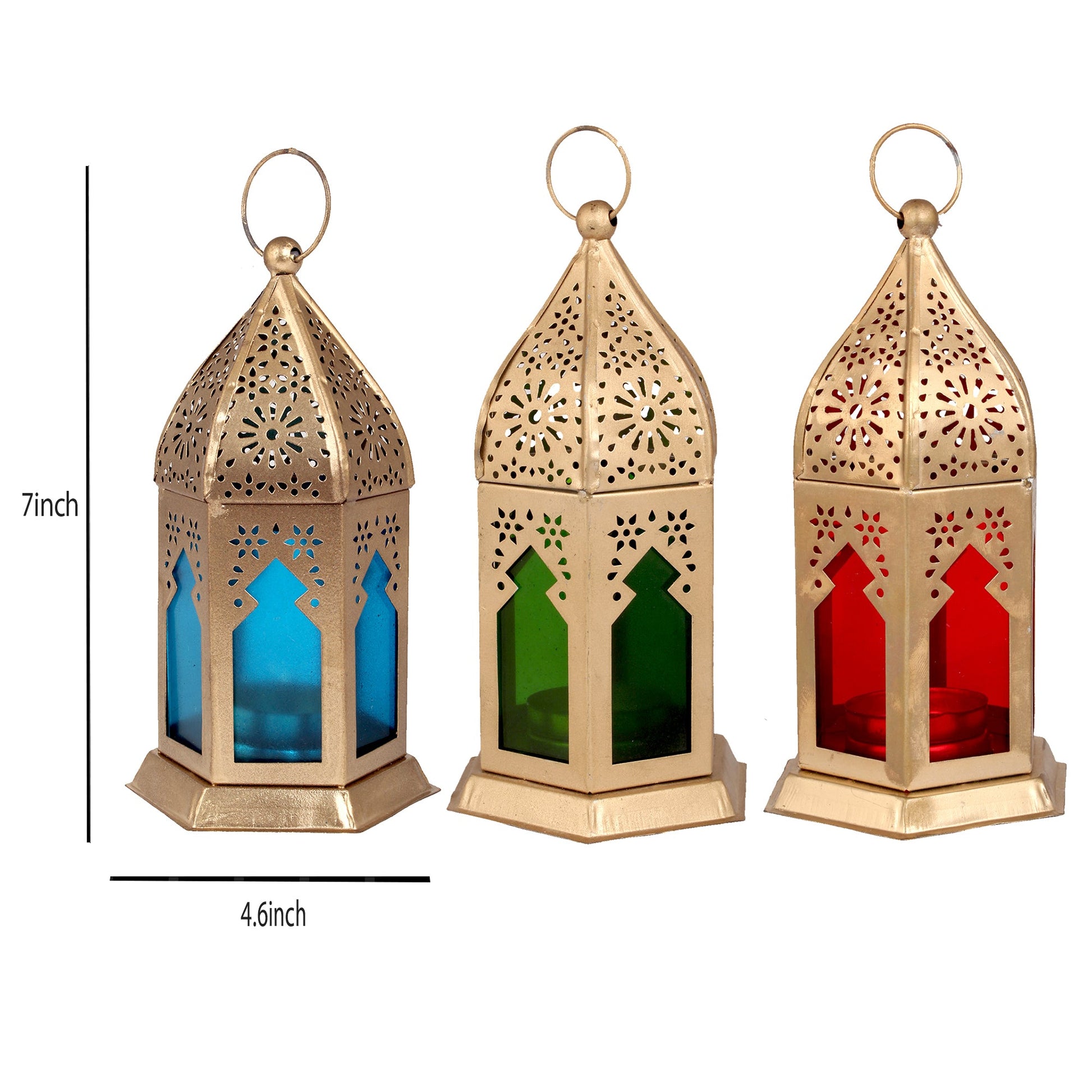 Marakan Lamp Tealight Candle Set of 3 Pcs - 6 Inch