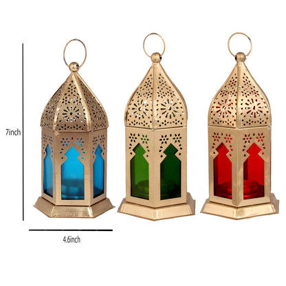 Marakan Lamp Tealight Candle Set of 3 Pcs - 6 Inch