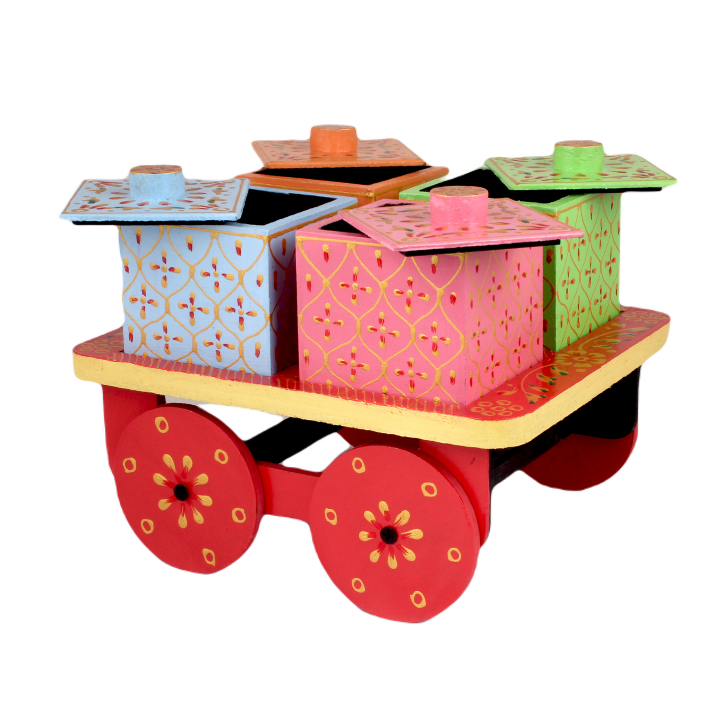Dry Fruit Cart Shape With Trolley Cart