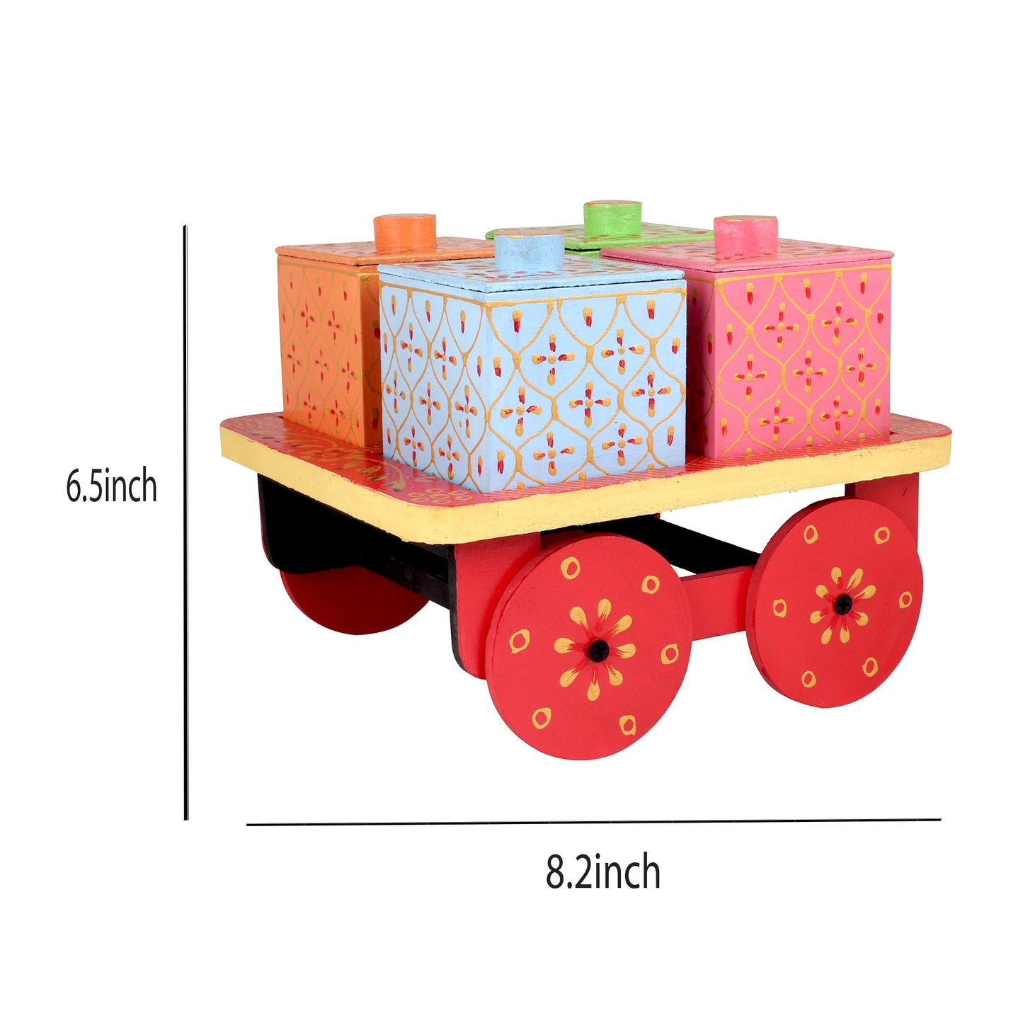 Dry Fruit Cart Shape With Trolley Cart
