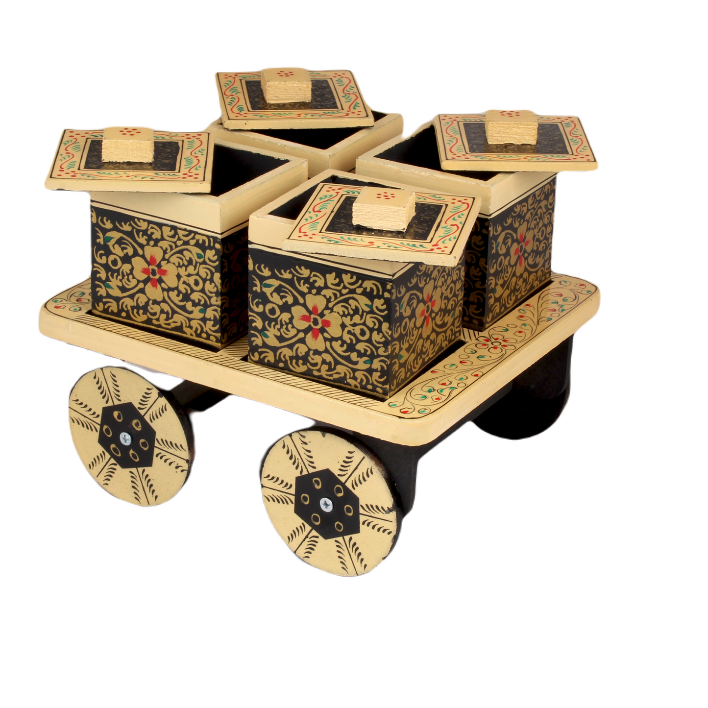 Dry Fruit Cart Shape With Trolley Cart