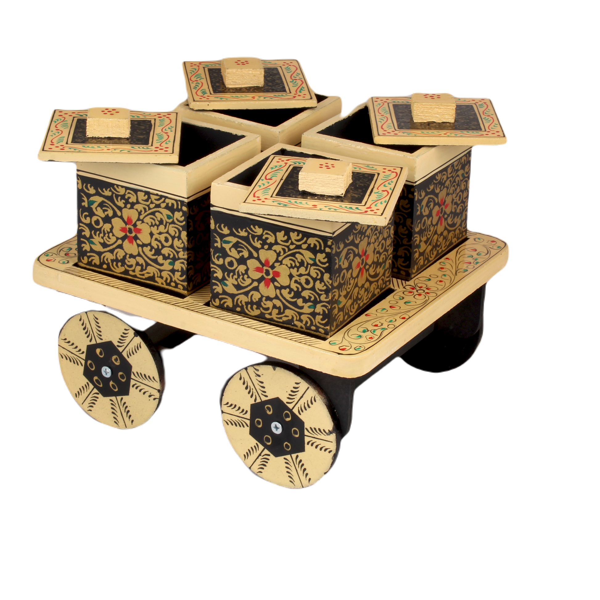 Dry Fruit Cart Shape With Trolley Cart