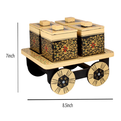 Dry Fruit Cart Shape With Trolley Cart