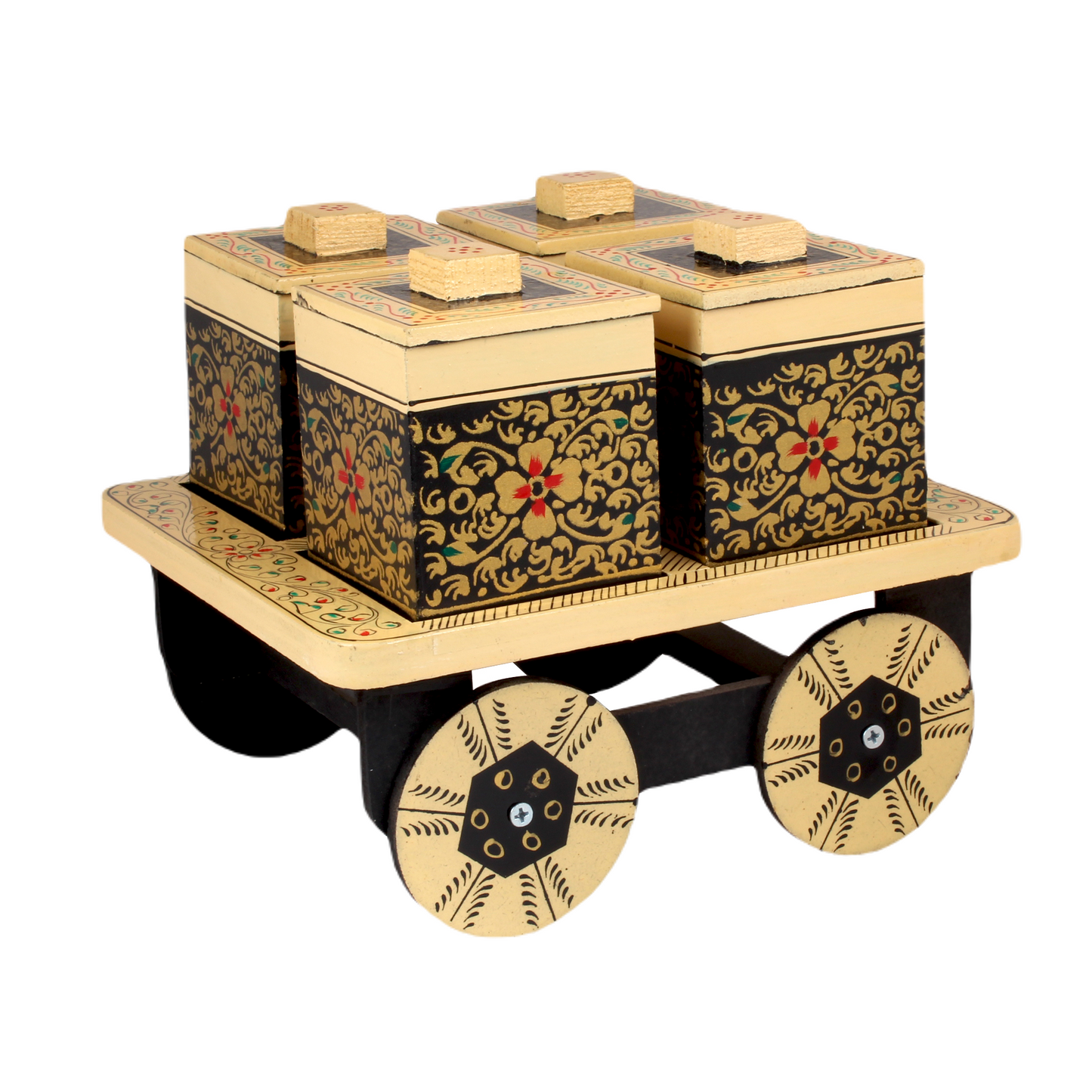 Dry Fruit Cart Shape With Trolley Cart