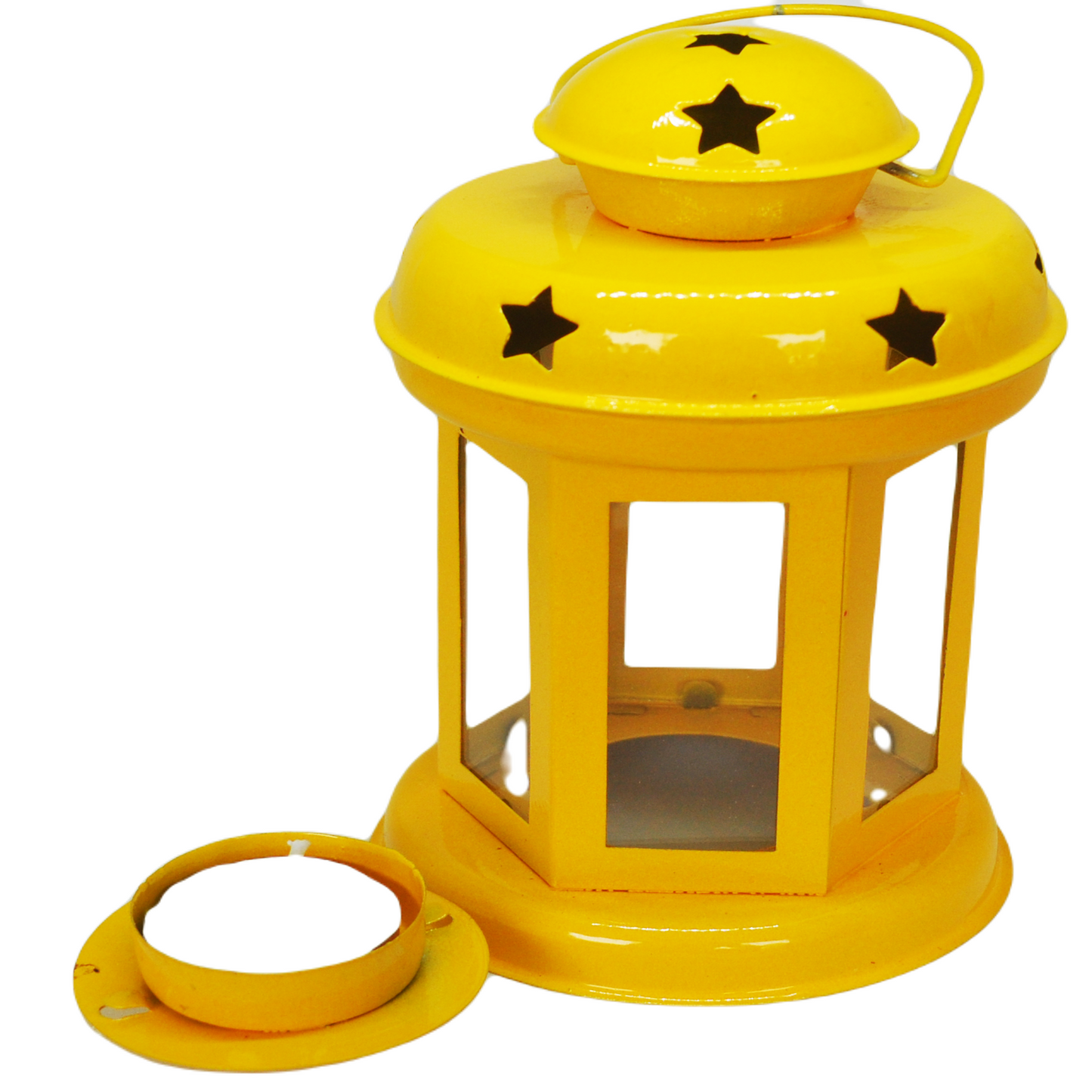 Metal Star Wall Hanging Candle Holder Pair