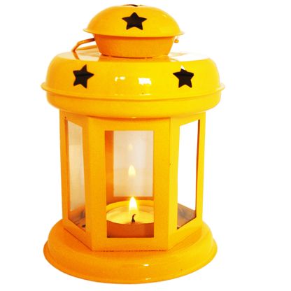 Metal Star Wall Hanging Candle Holder Pair