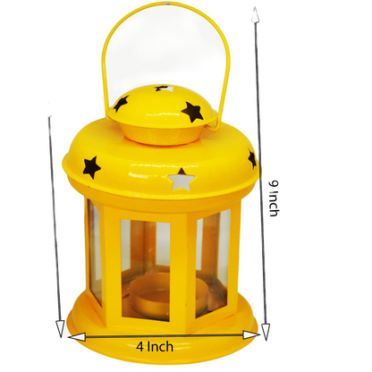 Metal Star Wall Hanging Candle Holder Pair