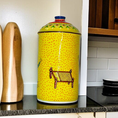 Copper Jug With 6 Glass Set punjabi dance theme painting