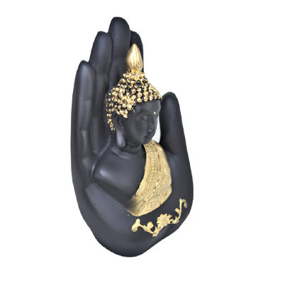 Buddha Idol Palm Polyresin Statue Showpiece For 5 Inch