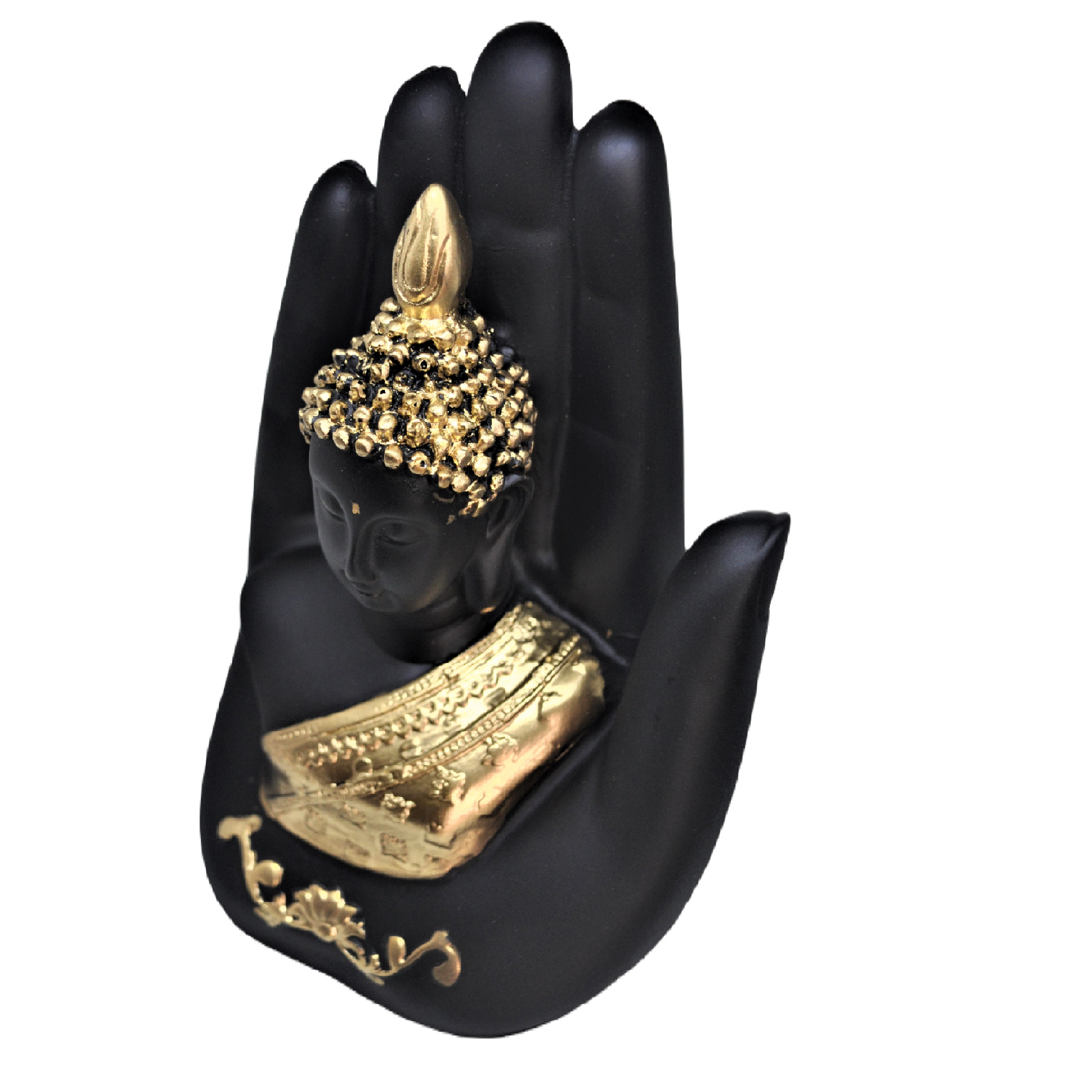 Buddha Idol Palm Polyresin Statue Showpiece For 5 Inch