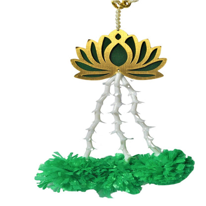 Lotus Hanging Garlands White Plastic Home Decoration Set Of 8 Pcs