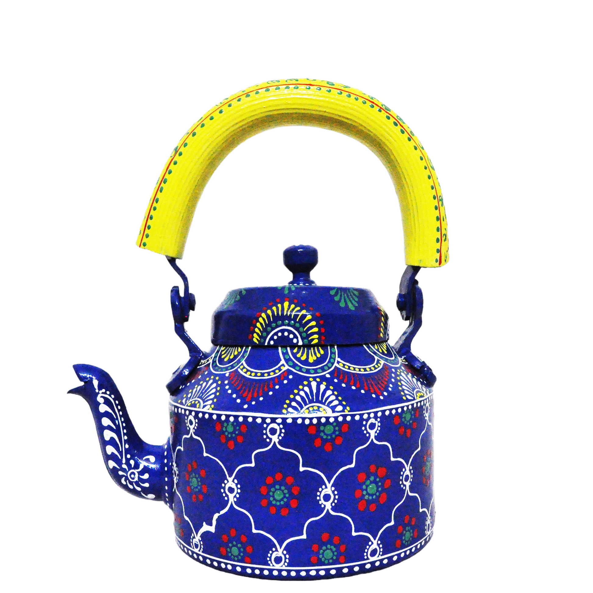 Wooden Kettle Tea Cart With 6 Glasses Set