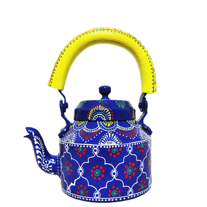 Wooden Kettle Tea Cart With 6 Glasses Set