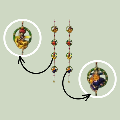 Wooden Ganesh Hanging Door For Home Decor 1 Pair