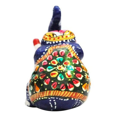 Matel Small Elephant Sitting For Showpiece