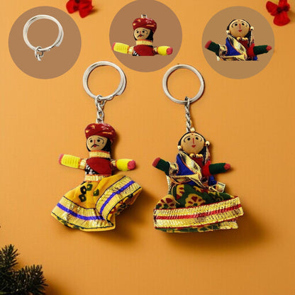 Wooden 2 Couple Key Chain For Car Bike 5 set
