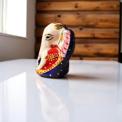 Metal Lord Ganesha Ji Idol Puja Gift / car dashboard - 2 Inch