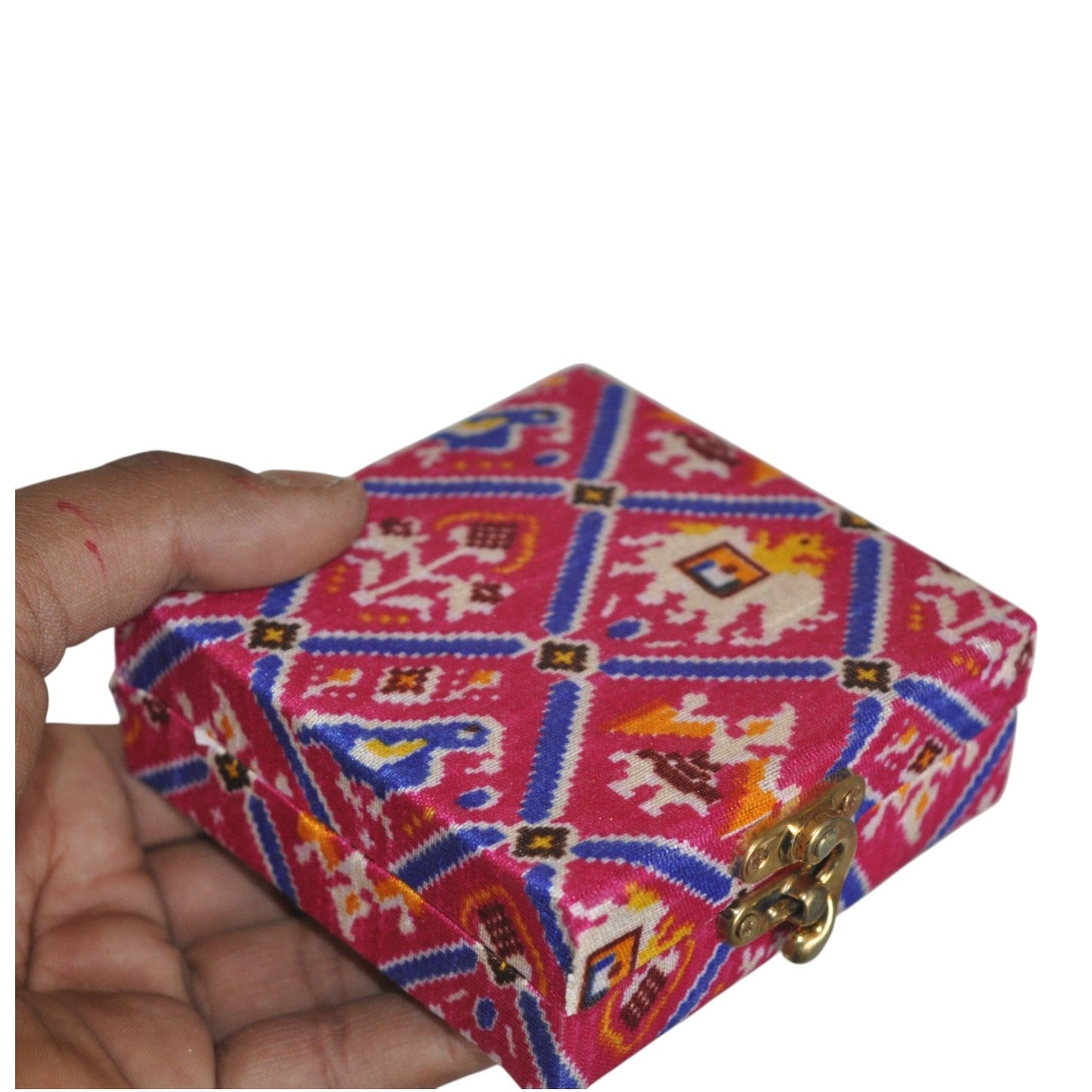 Beautiful Small metal meenakari Kamdhenu Cow - 2 inch set of two pc