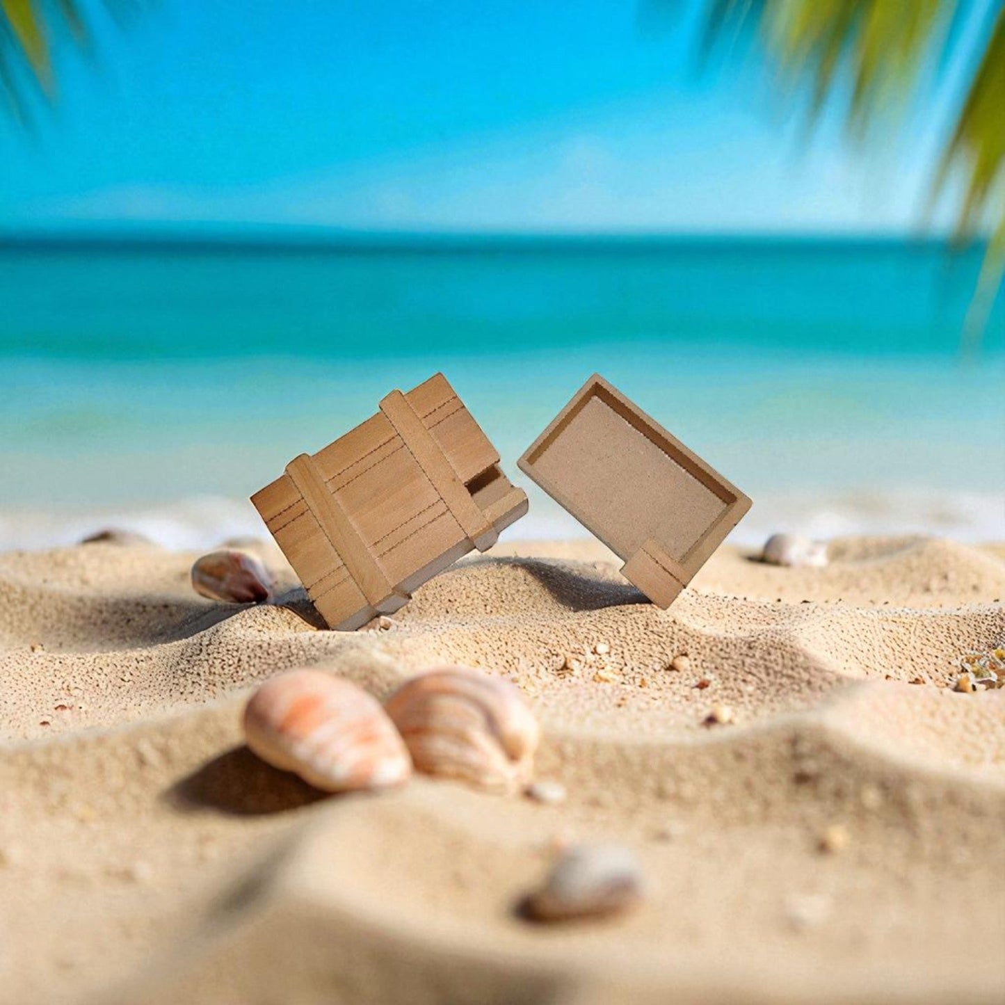 Wooden Magic Puzzle Compartment Box set of 2 Pc