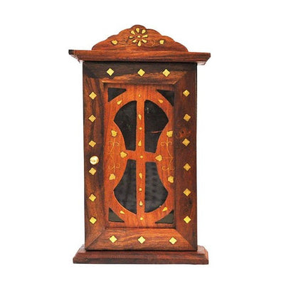 Wooden Brass Key Holder Useful Showpiece