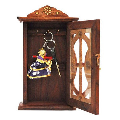 Wooden Brass Key Holder Useful Showpiece