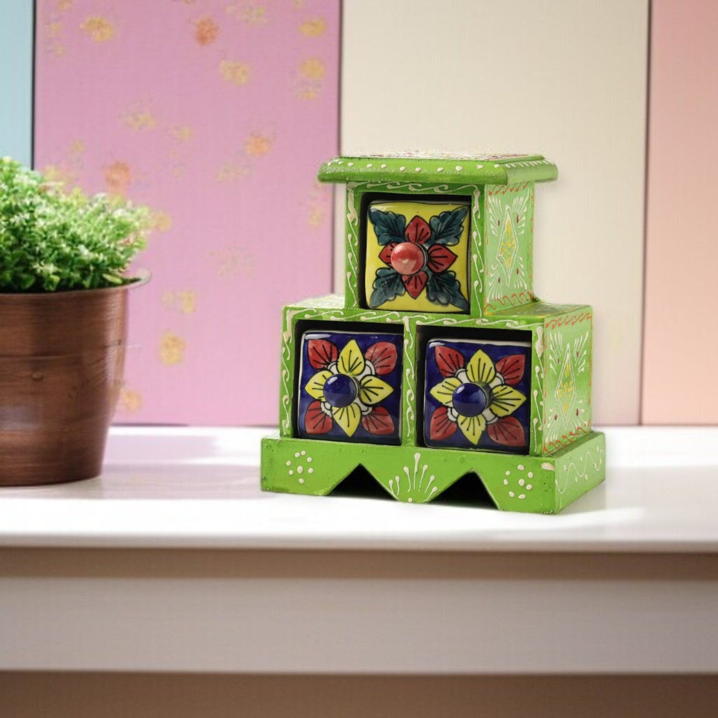 Wooden Drawer Dryfruits Box -7 Inch