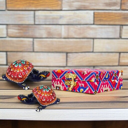 Tortoise Metal Meenakari Set of - 2