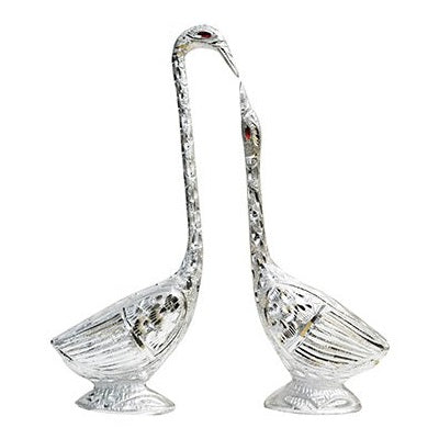 Beautiful Metal Pair Kissing Duck Showpiece - Set of 2