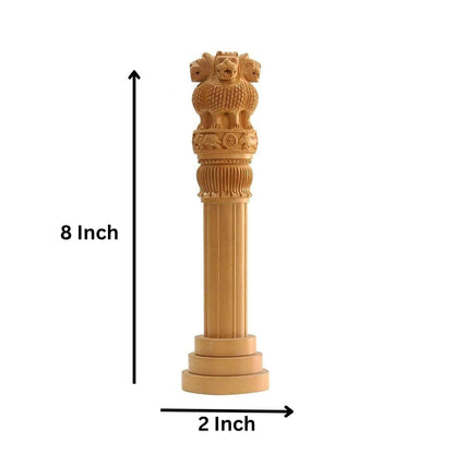 Wooden Antique Ashoka Stambh Pillar Showpiece
