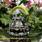 Aluminum Painted Tea Kettle Figurine Decorative