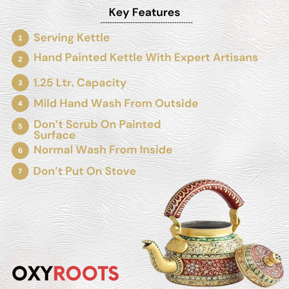 Decorative Aluminum Painted Tea Kettle