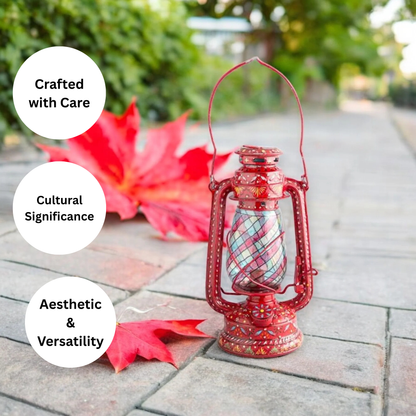 Beautiful Traditional Painting Hanging Lalten/lantern with electronic holder