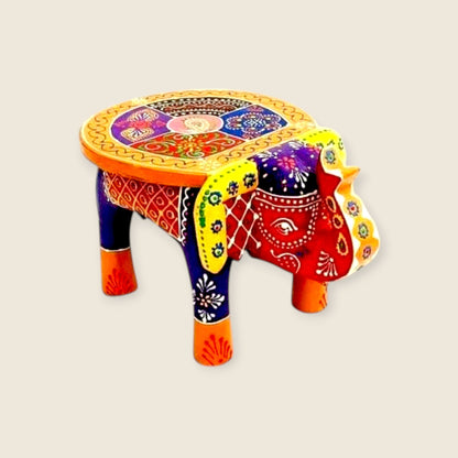 Wooden Elephant Stool Side Table For Gifts