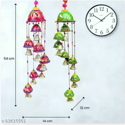 Wind Chime Beautiful Jhoomar Showpiece Orange set of 2 pc