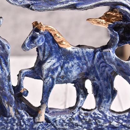 Resing Horse With Baby Showpiece