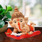Lord Ganesha Sliping Reading Book Showpiece