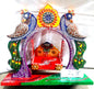 Wooden Peacock Swing Jhula for Laddu Gopal Krishna
