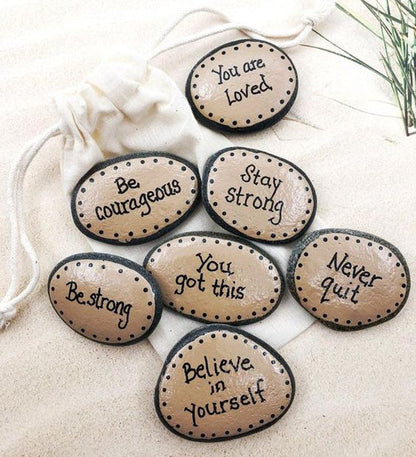 Beautiful Painting Stones Showpiece